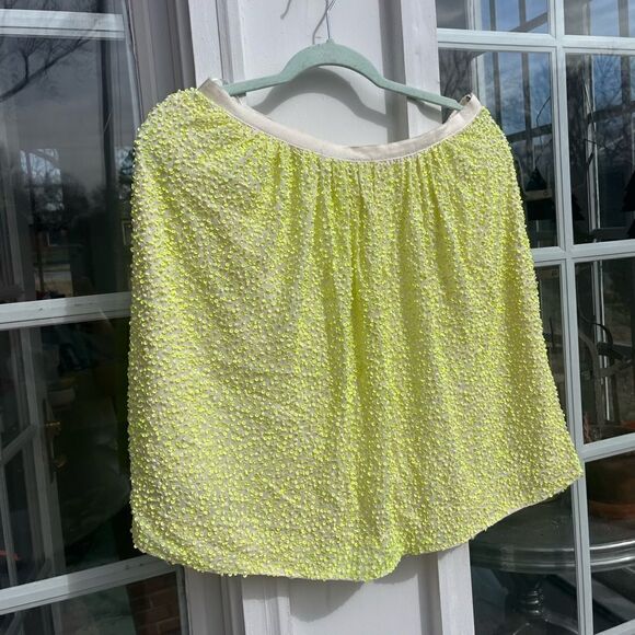 J Crew Collection Citron Sequin Silk Skirt NWT - Picture 4 of 7